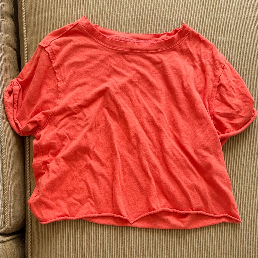 FP Movement by Free People Coral Boxy Short Sleeve Crop Top